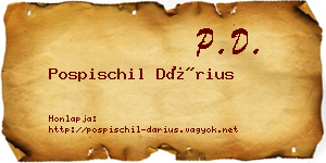 Pospischil Dárius névjegykártya